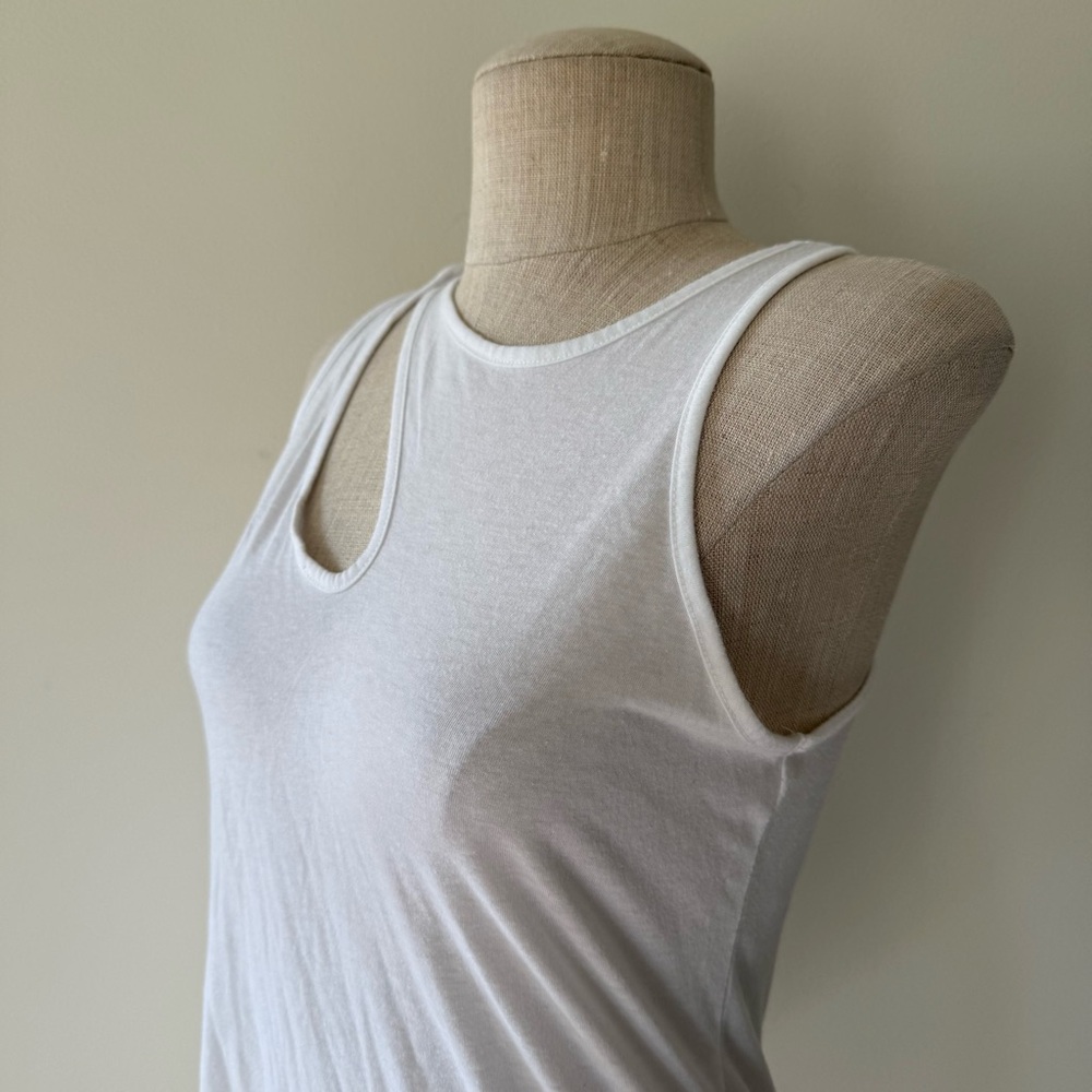 Fabletics Cleopatra Asymmetrical White Cutout Tank Top - Picture 5 of 14